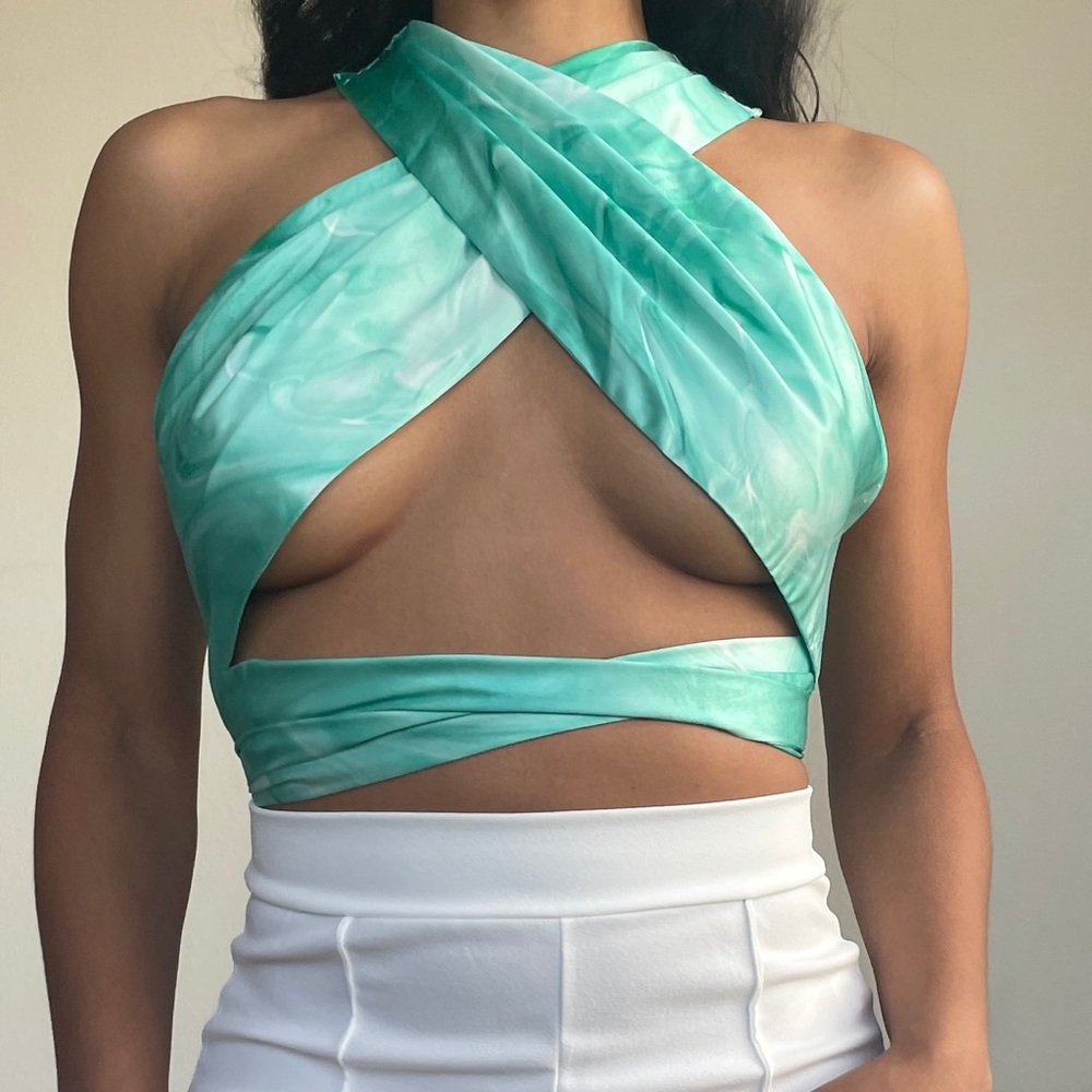 Satin Wrap Top